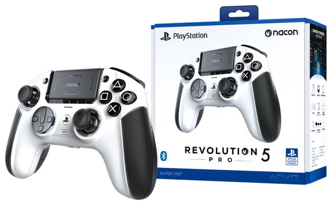 Gamepad für PC, PlayStation PS4, PlayStation PS5  Revolution 5 Pro (Schwarz, Weiß) 