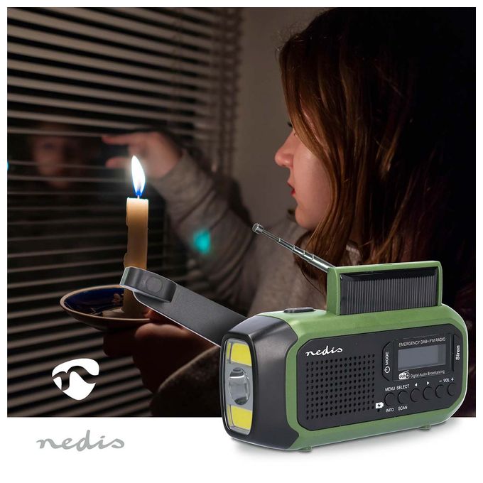 DAB+, FM Radio Tragbar  Notfallradio (Schwarz, Grün) 