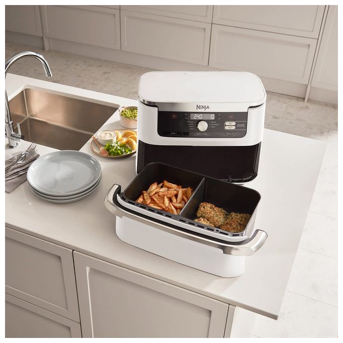 Doppel Heißluftfritteuse 10,4 l 2470 W  AF500EU (Silber, Weiß) 