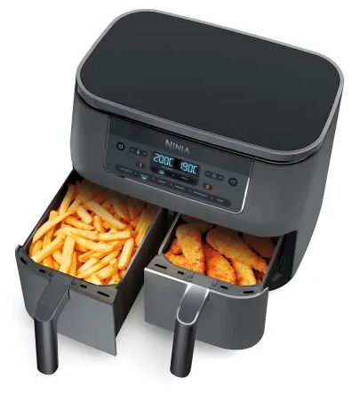 Doppel Heißluftfritteuse 7,6 l 2400 W  DZ300EU (Grau) 