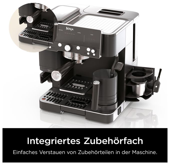 Siebträger Kaffeemaschine 1650 W  ES601EU (Schwarz, Edelstahl) 