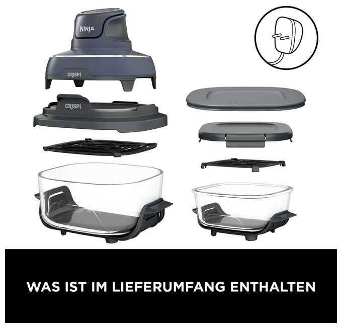 Heißluftfritteuse 3,8 l 1700 W (Blau, Grau, Transparent) FN101EU Crispi 