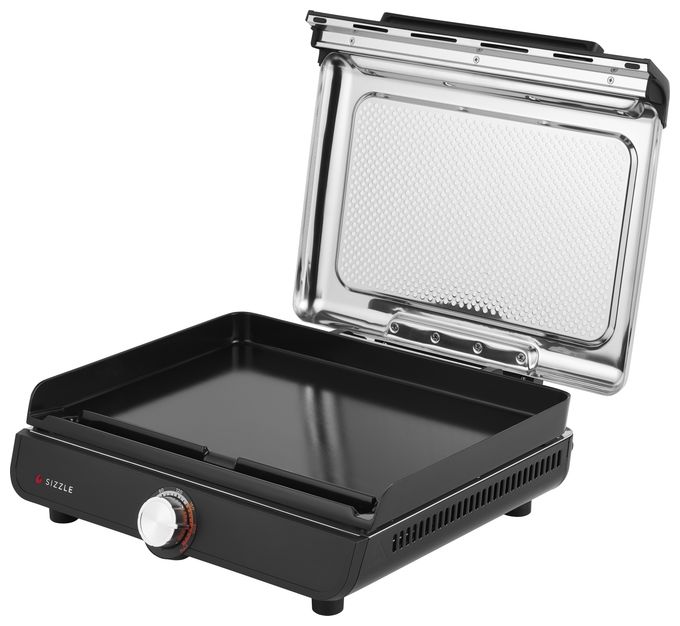 1 Zone(n) 1450 W mit 233 x 355 mm Fläche  GR101EU Sizzle Grillplatte + Plancha (Schwarz) 