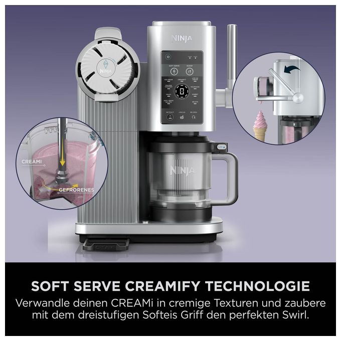 0,48 l Eismaschine 800 W NC701EU Creami Swirl 