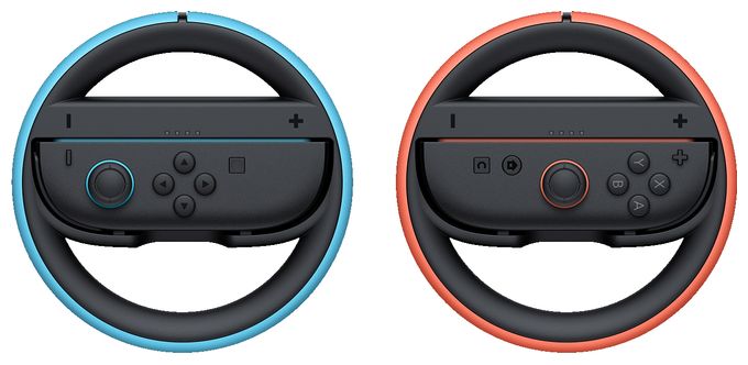 Rad-Mod Nintendo Switch 2 Joy-Con 2  Joy-Con 2 Lenkrad (Zweierset) (Schwarz, Blau, Rot) 