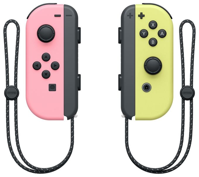 Analog / Digital Gamepad für Nintendo Switch, Nintendo Switch OLED  Joy-Con 2er Set (Pink, Gelb) 