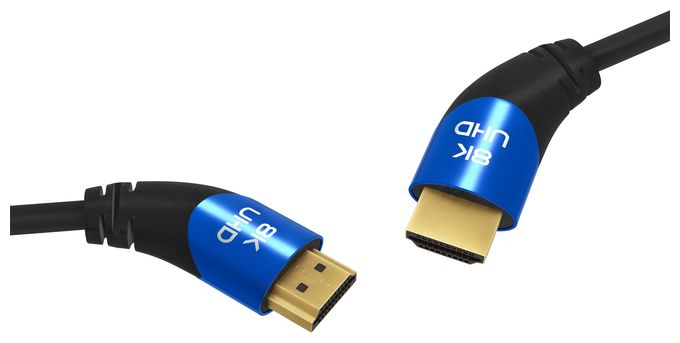 48 Gbit/s Stecker Abgewinkelt HDMI auf HDMI Typ A (Standard) 1 m  Shape Magic (Schwarz, Blau) 