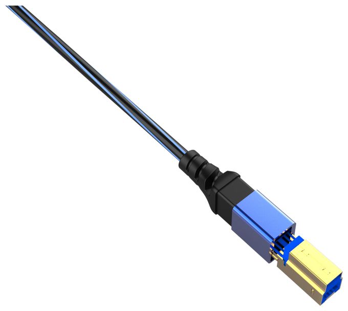 10 Gbit/s Stecker Rundkabel USB A auf USB B 0,5 m  USB Plus B3 (Blau) 