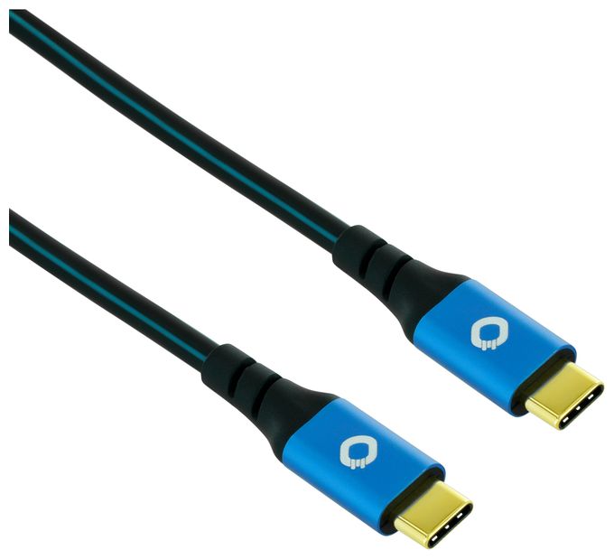20 Gbit/s Stecker Rundkabel USB C auf USB C 1 m  USB Plus CC (Blau) 