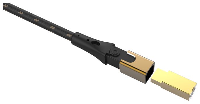 0,48 Gbit/s Stecker Rundkabel USB A auf USB B 7,5 m  USB Primus B (Schwarz, Gold) 