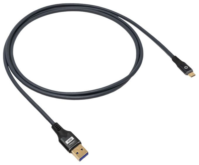 10 Gbit/s Stecker Rundkabel USB A auf USB C bis 60 W 2 m  USB Pulse AC (Anthrazit) 