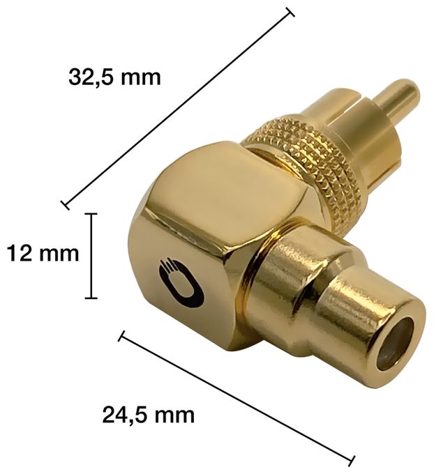 Winkeladapter Cinch 90° 