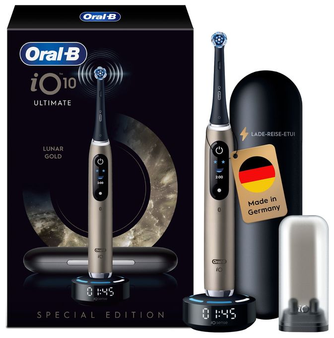 Vibrierende Zahnbürste für Erwachsene  iO Series 10 Ultimate Lunar Gold Special Edition (Schwarz) 