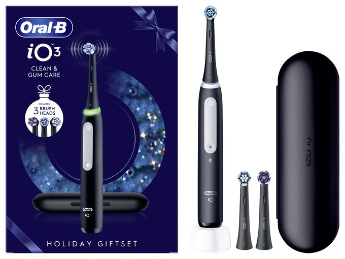 Rotierende-vibrierende Zahnbürste für Erwachsene  iO Series 3 Geschenkedition (Schwarz) 