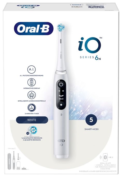 Vibrierende Zahnbürste für Erwachsene  iO Series 6N (Weiß) 