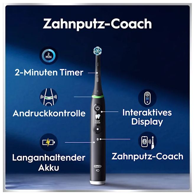 Vibrierende Zahnbürste für Erwachsene  iO Series 6N (Schwarz) 