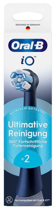 iO Ultimative Reinigung, Original Aufsteckbürsten, Schwarz, 2 Stück 