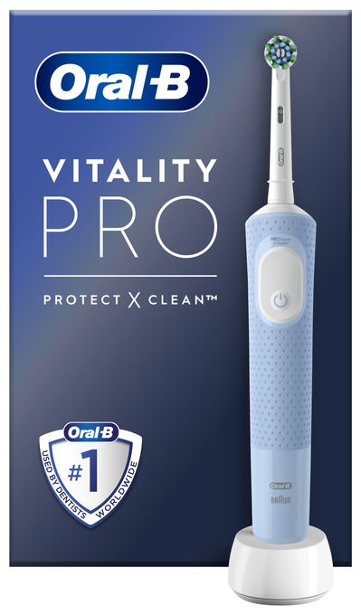 Rotierende-vibrierende Zahnbürste für Erwachsene  Vitality Pro D103 Protect X Clean (Grau, Weiß) 
