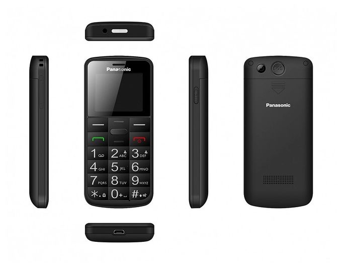 2G Smartphone 4,5 cm (1.77 Zoll) Dual Sim  KX-TU110 EXB (Schwarz) 