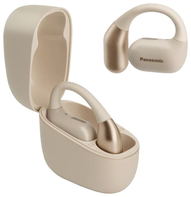 Knochenschall Bluetooth Kopfhörer kabellos 7 h Laufzeit IPX4  RB-F10DE (Beige) 