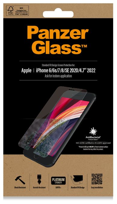 2684 Klare Bildschirmschutzfolie gehärtetes Glas für Apple iPhone 