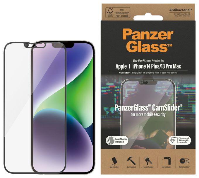 Klare Bildschirmschutzfolie gehärtetes Glas für  Apple Apple - iPhone 14 Plus, Apple - iPhone 13 Pro Max Kratzresistent, Schockresistent, Antibakteriell 2797 