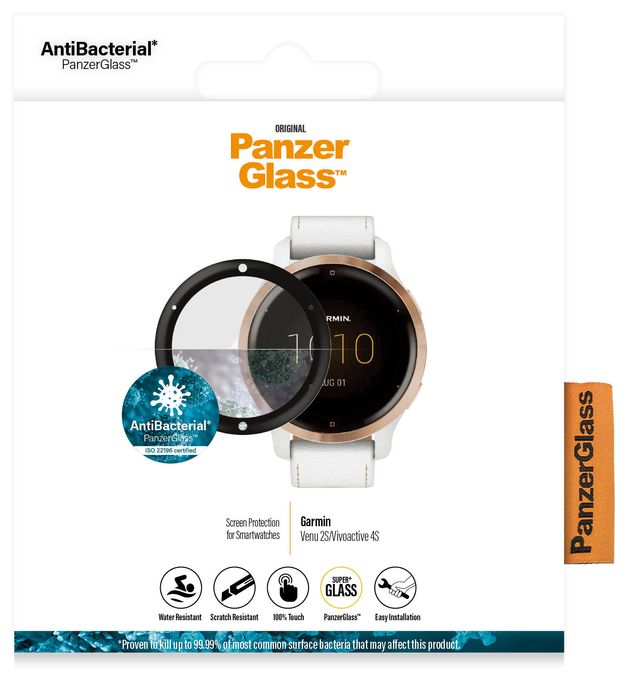 Klare Bildschirmschutzfolie Gehärtetes Glas, Polyethylenterephthalat, Silikon für  Garmin Garmin - Venu 2S, Garmin - Vivoactive 4s Kratzresistent, Schockresistent, Antibakteriell 3653 Displayschutz 