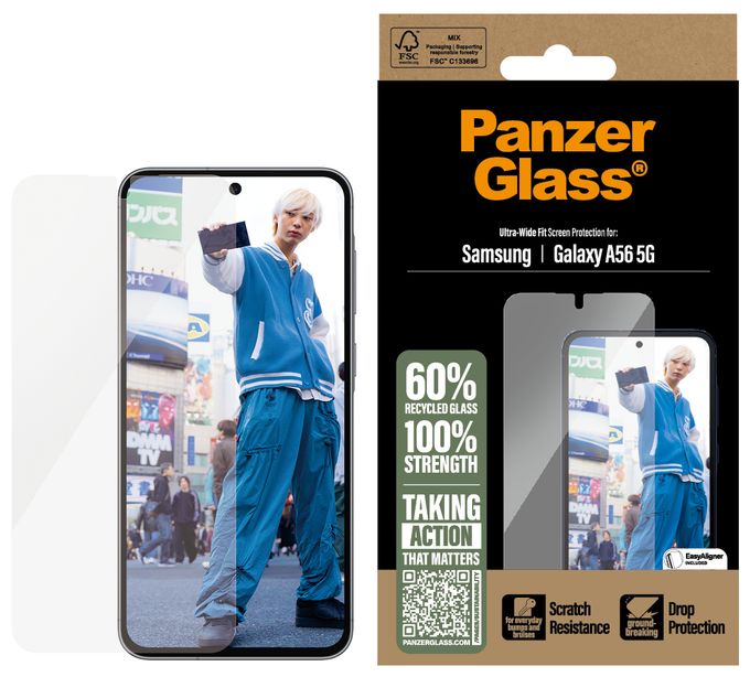 Klare Bildschirmschutzfolie Gehärtetes Glas, Polyethylenterephthalat, Silikon für  Samsung Samsung - Galaxy A56 5G Kratzresistent, Schockresistent 38380 
