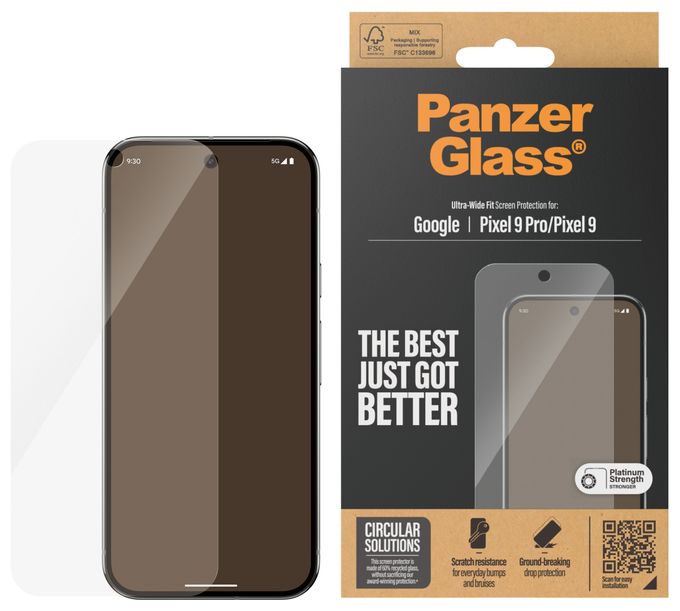 Klare Bildschirmschutzfolie Gehärtetes Glas, Polyethylenterephthalat, Silikon für  Google Google - Pixel 9 5G, Google - Pixel 9 Pro 5G Kratzresistent, Schockresistent 4787 