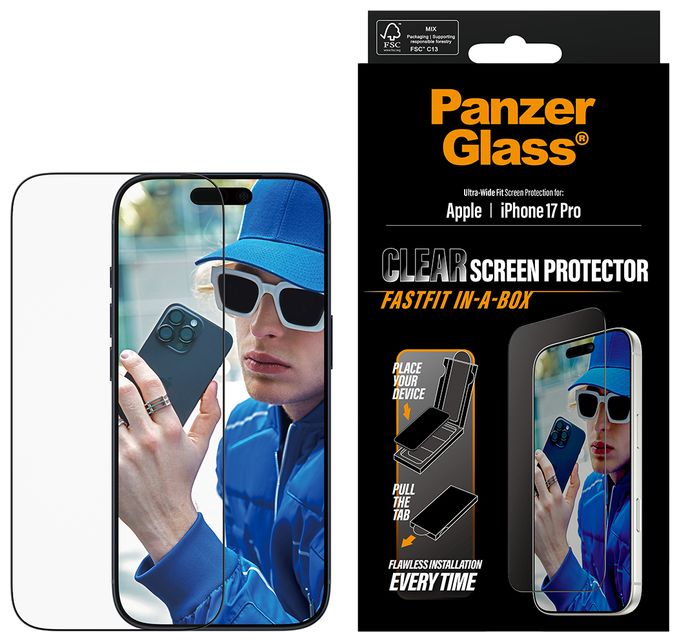 Klare Bildschirmschutzfolie Gehärtetes Glas, Polyethylenterephthalat, Silikon für  Apple Apple - iPhone 17 Pro Kratzresistent, Schockresistent 48188 