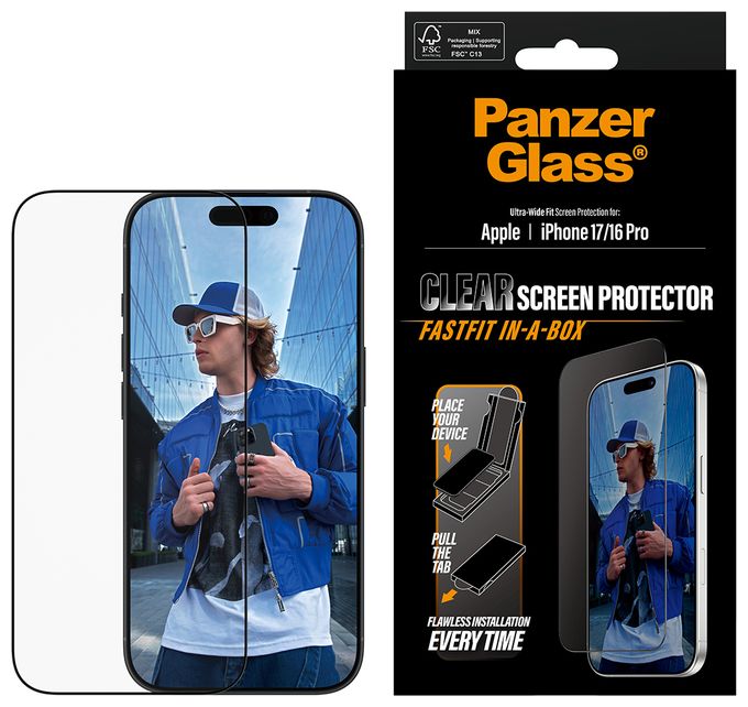 Klare Bildschirmschutzfolie Gehärtetes Glas, Polyethylenterephthalat, Silikon für  Apple Apple - iPhone 17, Apple - iPhone 16 Pro Kratzresistent, Schockresistent 48418 
