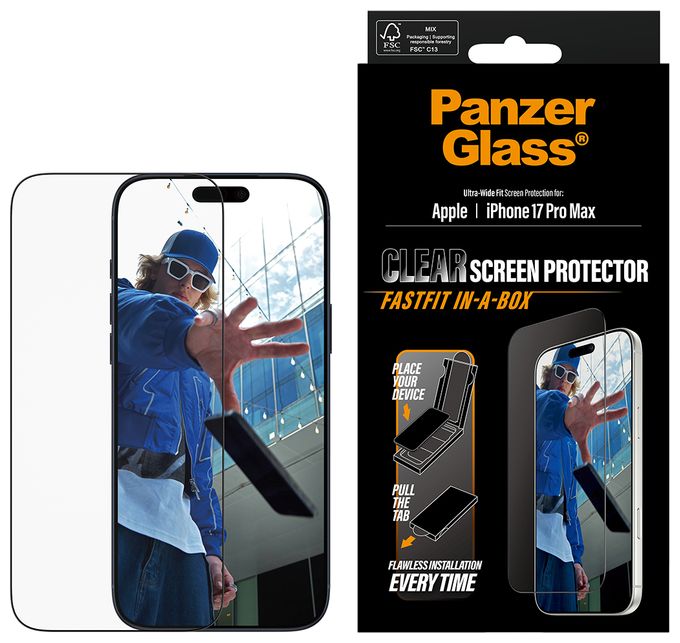 Klare Bildschirmschutzfolie Gehärtetes Glas, Polyethylenterephthalat, Silikon für  Apple Apple - iPhone 17 Pro Max Kratzresistent, Schockresistent 49876 
