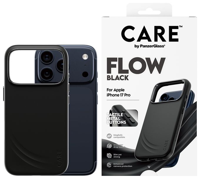 Cover für Apple Apple - iPhone 17 Pro  58291 Care Flow Case (Schwarz) 