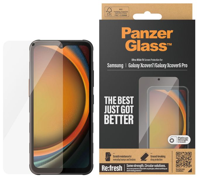 Klare Bildschirmschutzfolie Kunststoff für  Samsung Samsung - Galaxy Xcover 6 Pro, Samsung - Galaxy Xcover 7 Kratzresistent, Schockresistent 7365 
