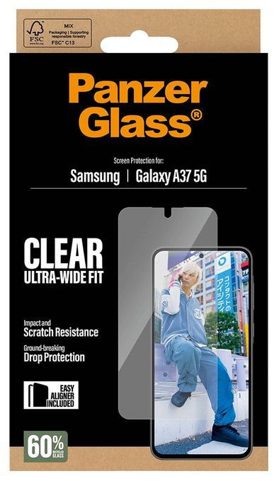 Klare Bildschirmschutzfolie für  Samsung Galaxy A37 5G Kratzresistent 75133 Ultra-Wide Fit 