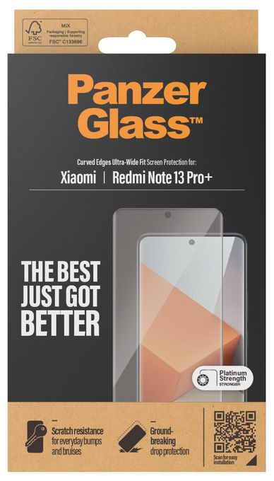 Klare Bildschirmschutzfolie Gehärtetes Glas, Polyethylenterephthalat, Silikon für  Xiaomi Xiaomi - Redmi Note 13 Pro+ Kratzresistent, Schockresistent 8072 