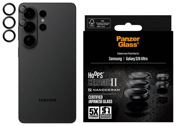 Klare Bildschirmschutzfolie Gehärtetes Glas, Silikon für Samsung Galaxy S26 Ultra Ceramic 