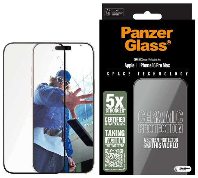 Klare Bildschirmschutzfolie Gehärtetes Glas, Polyethylenterephthalat, Silikon für  Apple Apple - iPhone 16 Pro Max Kratzresistent, Schockresistent Ceramic Displayschutz 