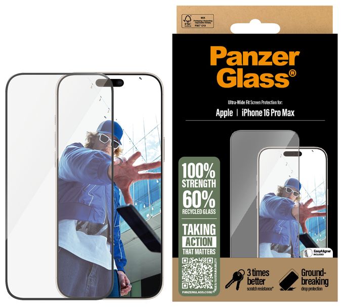 Klare Bildschirmschutzfolie Gehärtetes Glas, Polyethylenterephthalat, Silikon für  Apple Apple - iPhone 16 Pro Max Kratzresistent, Schockresistent Displayschutz 