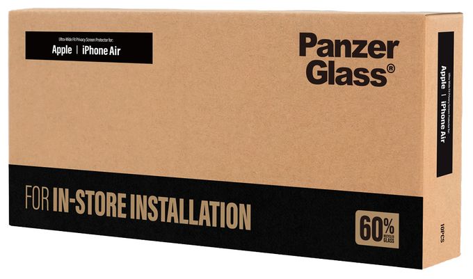 PanzerGlass® 2-Way Privacy Displayschutz Apple iPhone Air | Ultra-Wide Fit für FASTFIT Installationsmaschine | 10 pcs 