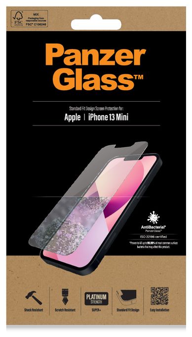PanzerGlass® Displayschutzglas iPhone 13 Mini | Standard Fit 