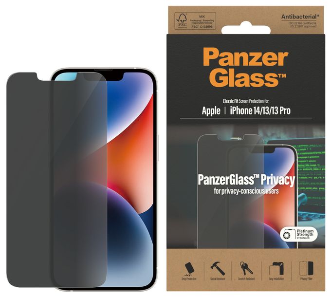 PanzerGlass® Privacy Displayschutz Apple iPhone 14 | 13 | 13 Pro | Classic Fit 