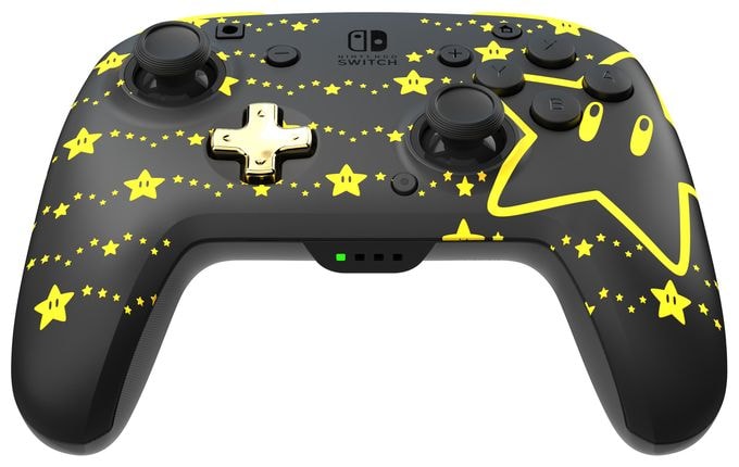 Analog / Digital Gamepad für Nintendo Switch, Nintendo Switch OLED  Rematch Glow Super Mario: Stars (Schwarz, Gelb) 