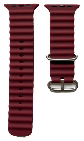 Armband Apple Watch Ultra 49mm/ Watch 45/44mm (Series 4 - 10)/ 42mm (Series 1 - 3)  21383 (Bordeaux) 
