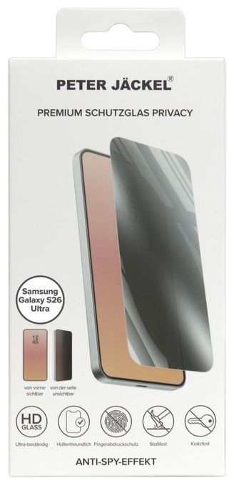 Datenschutz-Bildschirmschutz gehärtetes Glas für  Samsung S26 Ultra Kratzresistent 23037 Privacy Impact Glass 