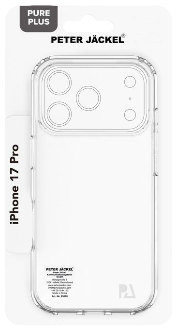 Cover für Apple iPhone 17 Pro  23078 Back Cover Pure Plus (Transparent) 