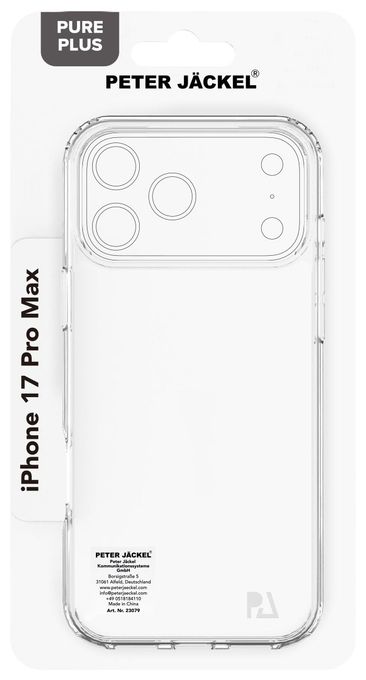 Cover für Apple iPhone 17 Pro Max  23079 Back Cover Pure Plus (Transparent) 
