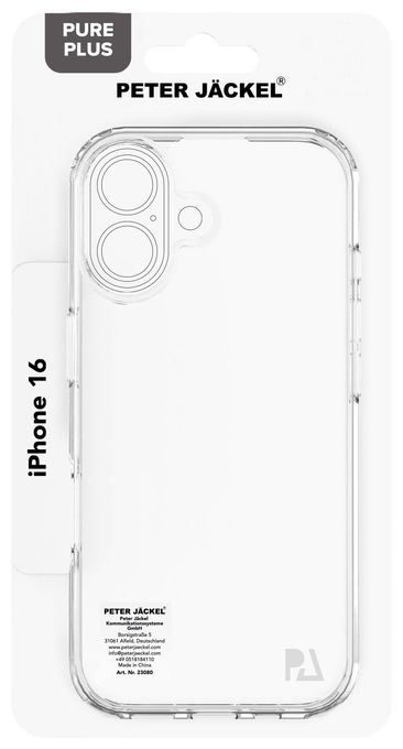 Cover für Apple iPhone 16  23080 Back Cover Pure Plus (Transparent) 