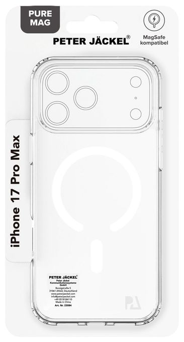 Cover für Apple iPhone 17 Pro Max  23084 Back Cover Pure Mag (Transparent) 