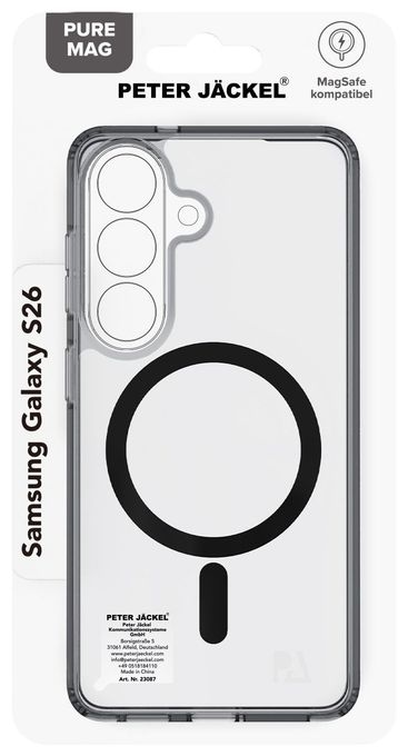 Cover für Samsung S26 (Schwarz, Transparent) 23087 